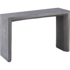 Bezier shop 7 Chamfer 55 X 16 Inch Polished Concrete Console Table