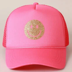 Gold Happy Face Foam Trucker Hat -Bezier shop 18837490 1571c819 5d9c 4b9e a209 0d31d6823444