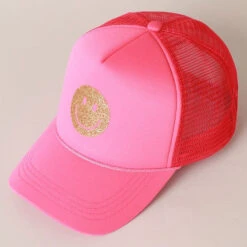 Gold Happy Face Foam Trucker Hat -Bezier shop 18837490 7b909a53 b5e0 440a b3eb f0eb5a172aee