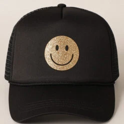 Gold Happy Face Foam Trucker Hat -Bezier shop 18837490 9e745f92 2350 4a6b 9914 9aad065e642b