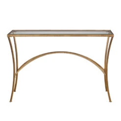 Alayna 48 X 10 Inch Antiqued Gold Leaf Console Table