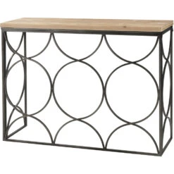 Billings 43 X 14 Inch Natural With Black Console Table