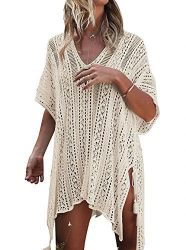 St. Tropez Bikini Beach Cover Up - Beige, Blush, Blue, Hot Pink, Off White Or Black 1 St. Tropez Bikini Beach Cover Up - Beige, Blush, Blue, Hot Pink, Off White Or Black