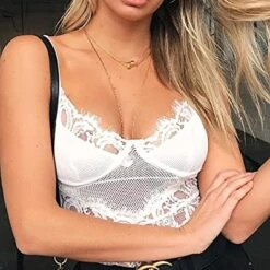 Skye Lace Bodysuit - White 11 Skye Lace Bodysuit - White -Bezier shop 51dyzBjyT 2BL