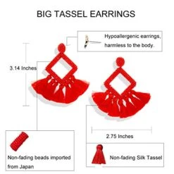 Baha Beaded Silk Tassel Earrings -Bezier shop 51j6Enp6E 2BL