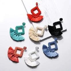 Baha Beaded Silk Tassel Earrings -Bezier shop 51rZUFTa 2BdL