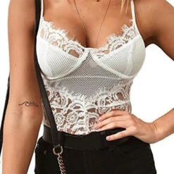 Skye Lace Bodysuit - White