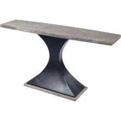 Bezier shop 10 Lidiya Wood & Metal Console Table In Gray