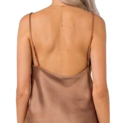 Simplicity Satin Cami Tank - Golden, Hunter Green, Black, White -Bezier shop 614U8lBYeqL