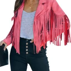 Dolly Faux Suede Fringe Jacket