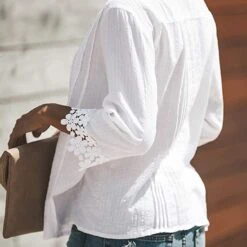 Cozumel White Lace Blouse -Bezier shop 61Pf1ar9f8L. AC UY879