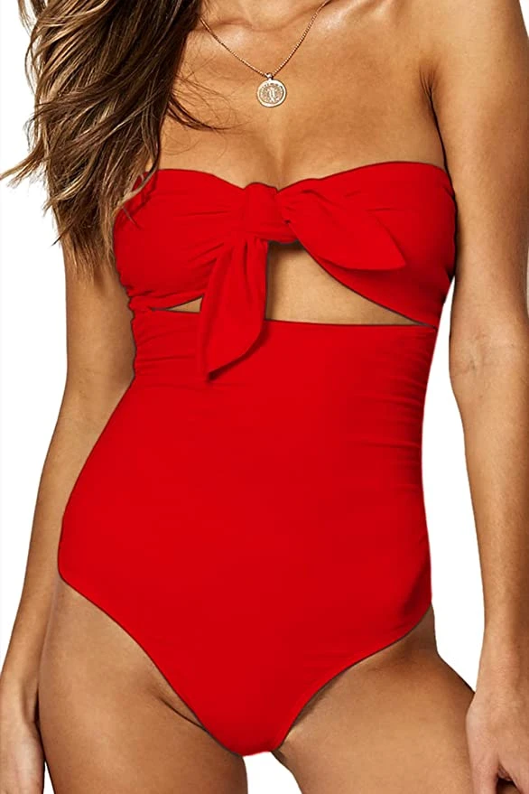 Bardot Knot Cutout Bathing Suit 9 Bardot Knot Cutout Bathing Suit - Image 9