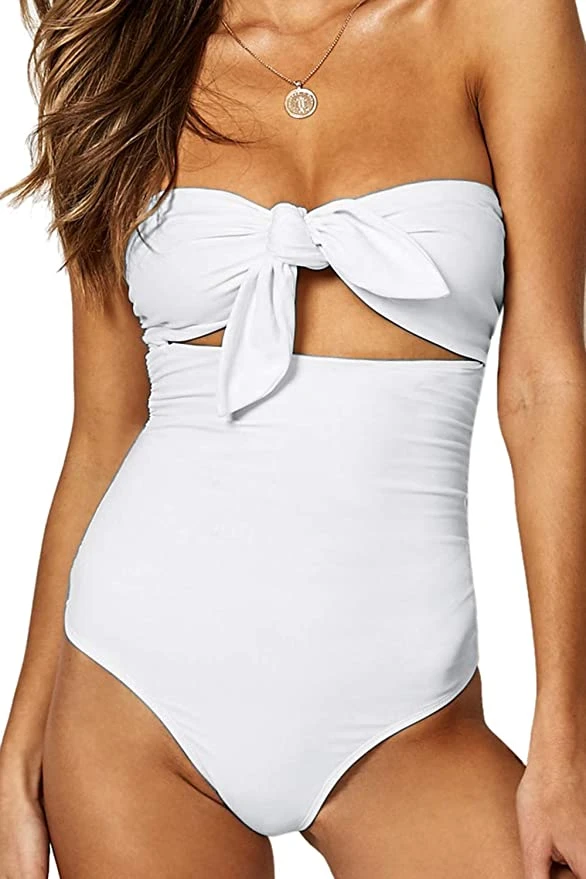 Bardot Knot Cutout Bathing Suit 8 Bardot Knot Cutout Bathing Suit - Image 8