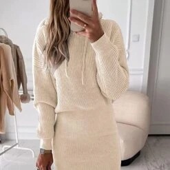 Mountain View Hooded Knit Dress -Bezier shop 61TGD5ZfdBL. AC UY879