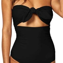 Bardot Knot Cutout Bathing Suit 21 Bardot Knot Cutout Bathing Suit -Bezier shop 61XAT3mU 5L. SY879. SX. UX. SY. UY