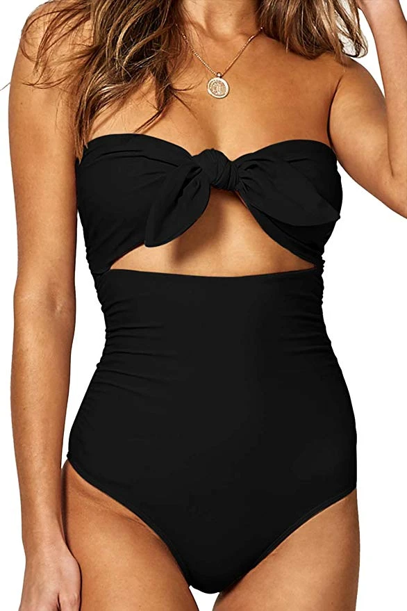 Bardot Knot Cutout Bathing Suit 11 Bardot Knot Cutout Bathing Suit - Image 11