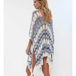 Wanderer Bikini Swimsuit Cover Up - Multi Blue -Bezier shop 61 Jazc0ZcL. UX679