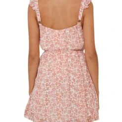 Maui Coral Floral Ruffle Dress 12 Maui Coral Floral Ruffle Dress -Bezier shop 61eIFgG0KjL