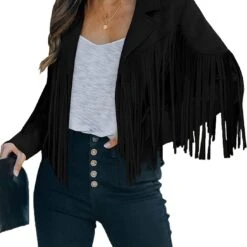 Dolly Faux Suede Fringe Jacket -Bezier shop 61i6USeAg2L. AC UL1500