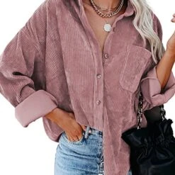 In With The New Dusty Rose Shacket