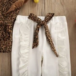 Leopard Ruffle Sweatshirt + Pants + Headband -Bezier shop 711wuvG3g9L