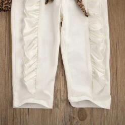 Leopard Ruffle Sweatshirt + Pants + Headband -Bezier shop 715Ti75V6mL
