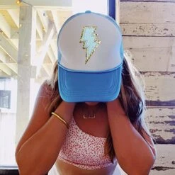Electric Lightning Bolt Trucker Hat -Bezier shop 71D1XYcXKRL. AC SX679. SX. UX. SY. UY