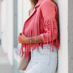 Dolly Faux Suede Fringe Jacket -Bezier shop 71Io A PFQL. AC UL1500