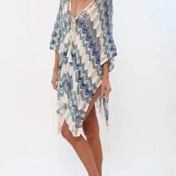 Wanderer Bikini Swimsuit Cover Up - Multi Blue -Bezier shop 71Jj1wh00xL. UY879