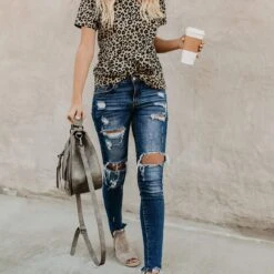 Leoni Leopard Print Top - Multi -Bezier shop 71Li38D1krL