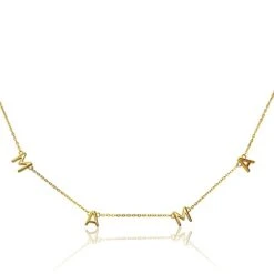 Dainty Mama Necklace - Gold, White Gold