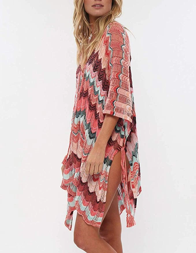 Wanderer Bikini Swimsuit Cover Up - Coral 4 Wanderer Bikini Swimsuit Cover Up - Coral - Image 4