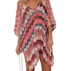 Wanderer Bikini Swimsuit Cover Up - Coral