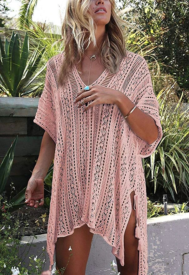 St. Tropez Bikini Beach Cover Up - Beige, Blush, Blue, Hot Pink, Off White Or Black 4 St. Tropez Bikini Beach Cover Up - Beige, Blush, Blue, Hot Pink, Off White Or Black - Image 4