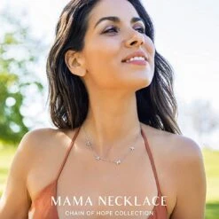 Dainty Mama Necklace - Gold, White Gold -Bezier shop 81Xr6phdJ7S. AC SX679. SX. UX. SY. UY