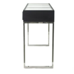 Anita 48 X 16 Inch Black And Silver Console Tables And Stool 23 Anita 48 X 16 Inch Black And Silver Console Tables And Stool -Bezier shop 82447 04