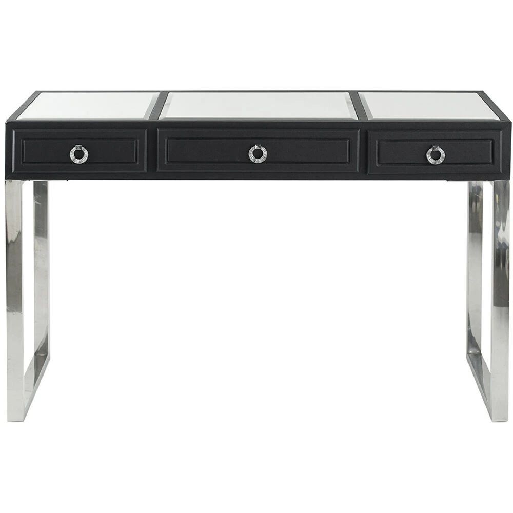 Anita 48 X 16 Inch Black And Silver Console Tables And Stool 8 Anita 48 X 16 Inch Black And Silver Console Tables And Stool - Image 8