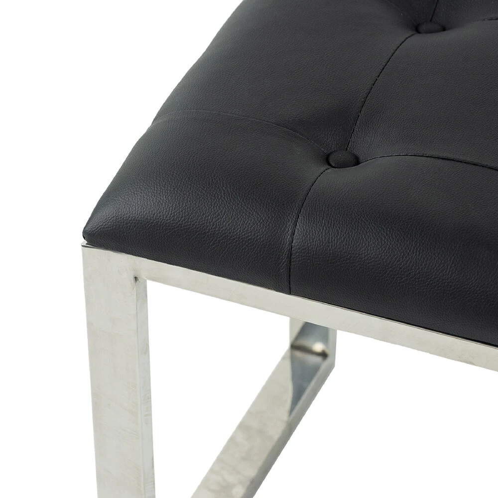 Anita 48 X 16 Inch Black And Silver Console Tables And Stool 14 Anita 48 X 16 Inch Black And Silver Console Tables And Stool - Image 14