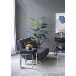 Anita 48 X 16 Inch Black And Silver Console Tables And Stool 37 Anita 48 X 16 Inch Black And Silver Console Tables And Stool -Bezier shop 82447 app 13