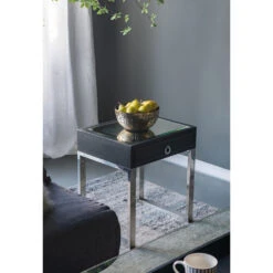 Anita 48 X 16 Inch Black And Silver Console Tables And Stool 39 Anita 48 X 16 Inch Black And Silver Console Tables And Stool -Bezier shop 82447 app 15