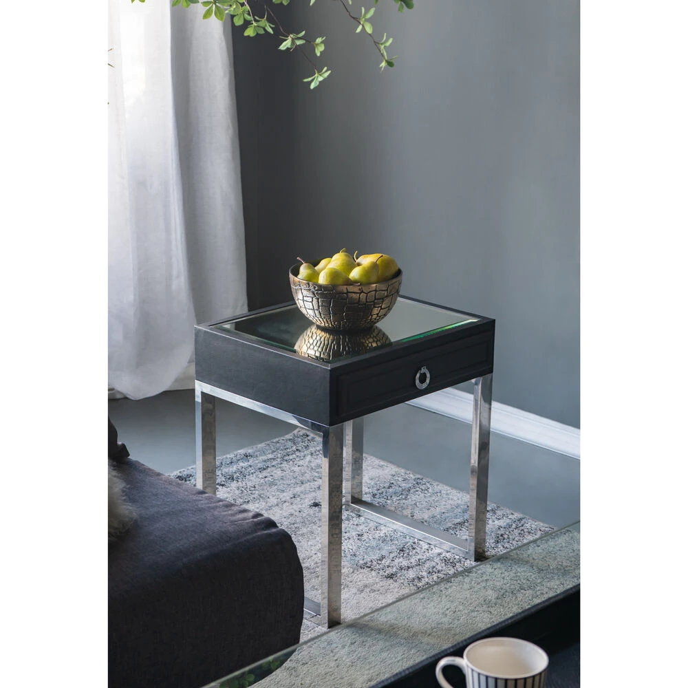 Anita 48 X 16 Inch Black And Silver Console Tables And Stool 20 Anita 48 X 16 Inch Black And Silver Console Tables And Stool - Image 20