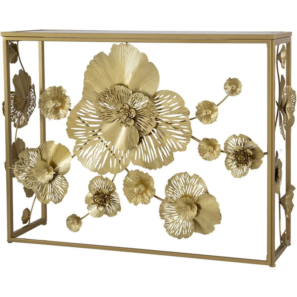 Anita 39 X 12 Inch Gold Console Table 1 Anita 39 X 12 Inch Gold Console Table