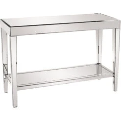 Orion 44 Inch Mirror Console Table, With Shelf