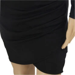 Nadia Long Sleeve Deep V Plunge Dress - Black -Bezier shop HTB1k4A1X17EWeJjSZFMq6x00FXak