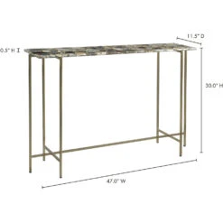 Agate Multicolor Console Table -Bezier shop gz 1006 37 70 1