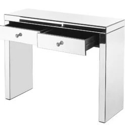 Contempo 39 Inch Clear Mirror Console Table -Bezier shop mf6 1052 3