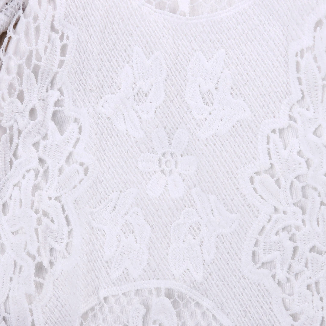 Tinley Lace Onesie Romper - White 4 Tinley Lace Onesie Romper - White - Image 4