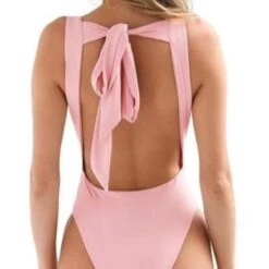 Alexa Tie Back Bodysuit - Pink Or Red