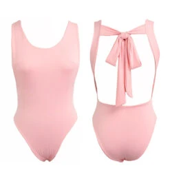Alexa Tie Back Bodysuit - Pink Or Red 13 Alexa Tie Back Bodysuit - Pink Or Red -Bezier shop product image 252014431