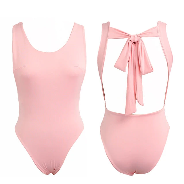 Alexa Tie Back Bodysuit - Pink Or Red 7 Alexa Tie Back Bodysuit - Pink Or Red - Image 7